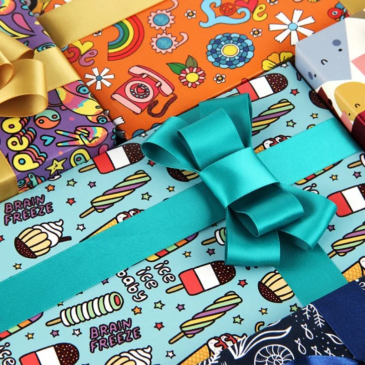 Cute Birthday Wrapping Paper Custom Gift Wrapping Paper Roll in Stock
