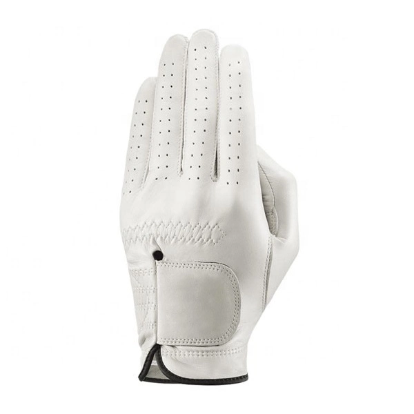 Simple Symbol Men Women&prime;s Golf Glove Hands White Cabretta Leather with Comfortable Play Golf