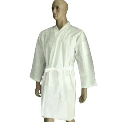 Shenone Disposable Nonwoven Hairdressing Bathrobe Kimono for Hotel