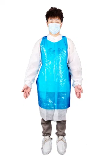 Disposable Medical Use PE Apron Without Sleeves Kitchen Use Colorful Waterproof Plastic Apron/Kitchen Use