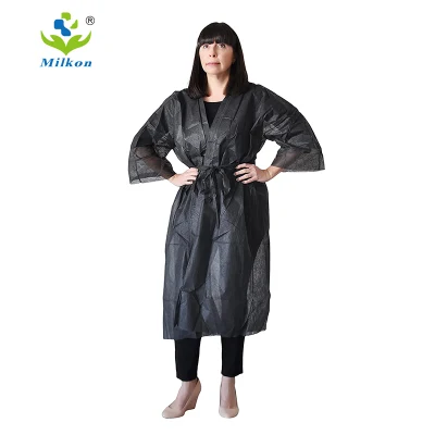 China Wholesale Non Woven Comfortable SPA Uniform Long Tunics Disposable Kimono for Women